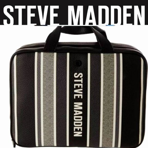 Steve Madden Logo Stripe Weekender Cosmetic Case - Picture 1 of 9